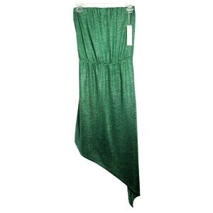 Drew Emerald Green Strapless Shiny Tina Asymmetrical Dress Size XS NWT